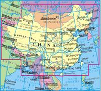 Carte géographique - Chine | Gizi Map