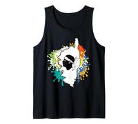 Carte géographique de la Corse Design Symbole Drapeau Corse Débardeur