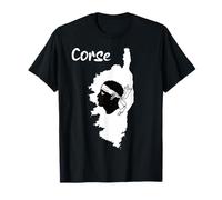 Carte géographique de la Corse - Symbole du drapeau Corse T-Shirt