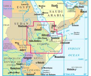 Carte géographique - Ethiopie, Erythrée, Djibouti & Somaliland | Gizi Map