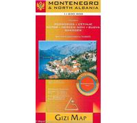 Carte géographique - Monténégro & Albanie Nord | Gizi Map