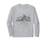Carte géologique topographie de Montagne Urbain Streetwear Edgy Manche Longue