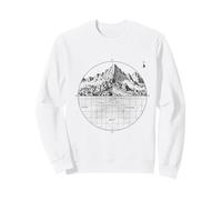 Carte géologique topographie de Montagne Urbain Streetwear Edgy Sweatshirt