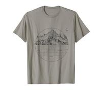 Carte géologique topographie de Montagne Urbain Streetwear Edgy T-Shirt
