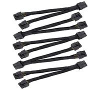 Carte Graphique 8 Broches Femelle Vers 2x8p (6 + 2) Broches, Câble D'alimentation Pcie Pci Express 18awg, 20cm, 5 Pièces
