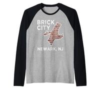 Carte Graphique Brick City Newark NJ City New Jersey Manche Raglan