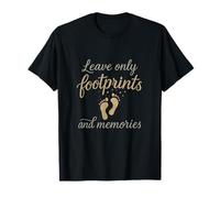 Carte Graphique de Camping « Leave Only Footprints and Memories » T-Shirt