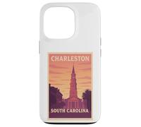 Carte graphique de voyage Sunset Charleston, Caroline du Sud, SC Dawn Coque pour iPhone 13 Pro