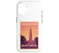Carte graphique de voyage Sunset Charleston, Caroline du Sud, SC Dawn Coque pour iPhone 16