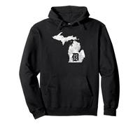 Carte Graphique Detroit Michigan D Mitten - Motor City Design Sweat à Capuche