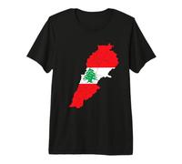 Carte Graphique du Drapeau du Liban pour la fierté libanaise T-Shirt Haut de Gamme