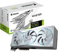 Carte graphique GIGABYTE AORUS GeForce RTX 5080 Master Ice 16G - 16 Go GDDR7, 256 bits, PCIe 5.0, Fréquence GPU 2805 MHz, 3 x DisplayPort 2.1a, 1 x HDMI 2.1b, NVIDIA DLSS 4, Réf. GV-N5080AORUSM ICE-16