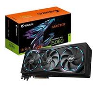 GIGABYTE AORUS GeForce RTX 5080 MASTER 16G Carte Graphique - 16GB GDDR7, 256 bits, PCI-E 5.0, 2805MHz Core Clock, 3 x DisplayPort, 1 x HDMI, GV-N5080AORUS M-16GD