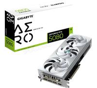 GIGABYTE GeForce RTX 5080 AERO OC SFF 16G Carte graphique - 16 Go GDDR7, 256 bits, PCI-E 5.0, 2730MHz Core Clock, 3 x DisplayPort, 1 x HDMI, GV-N5080AERO OC-16GD