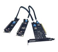 Carte graphique GPU discrète U.2, adaptateur d'extension SSD, plaque de base PCI Express 4.0 X16 vers SlimSAS SFF-8654 8i, câbles de conversion Riser Expansion Card