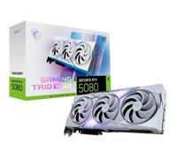MSI NVIDIA GeForce RTX 5080 16G Gaming Trio OC White Carte Graphique Gaming GDDR7 256 Bits, Fréquence Boost jusqu'à 2715 MHz, PCIe Gen 5, DLSS 4, DP 2.1 x 3, HDMI 2.1 x 1, ATX