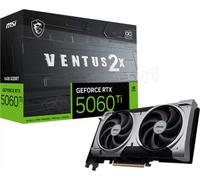 MSI VENTUS GeForce RTX 5060 TI 16G 2X OC PLUS NVIDIA 16 Go GDDR7