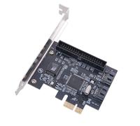 Carte Graphique PCI E de Bureau Vers Carte Adaptateur SATA 2 Ports Carte D'Extension PCI E Vers SATA IDE Carte Adaptateur IDE 3,5 Pouces