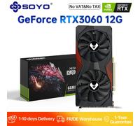 Carte graphique SOYO NVIDIA GeForce RTX 3060 12G, mémoire GDDR6, 192 bits, PCIe x16 4.0, compatible HDMI, DP DirectX12, pour ordinateur de jeu RTX 3060 12GB