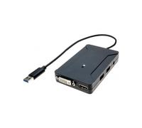Carte Graphique Usb 3.0 Hdmi + Dvi Double Écran + Hub 2 Ports Usb 3.0