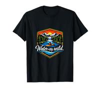 Carte Graphique Water Way Wild Camping Mountain Badge Kayak T-Shirt