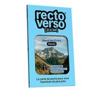 Carte-guide de randonnée - 15 randonnées dans le massif des Écrins | Recto Verso