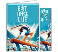 Carte Gymnastique Artistique Ou Rythmique Avec Enveloppe 12x17,5cm Pour Sportif Sportive Gymnaste Champion(Ne) Ou Supporter - Collection Passion Sports - Fabriqué En France