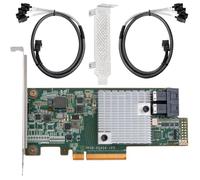 Carte HBA SAS compatible avec LSI 9300-8i IT Mode 8 ports avec câbles SATA
