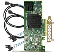 Carte HBA SAS Compatible avec LSI 9300-8i Mode IT, 8 Ports, 2 câbles SATA