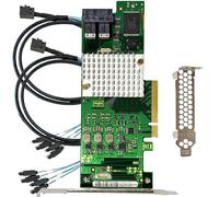 Carte HBA SAS compatible9211-8i & LSI 9300-8i IT avec câbles SATA