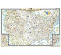 Carte historique des Etats-Unis de 1953