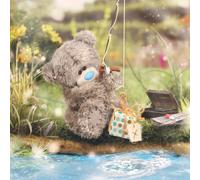 carte holographique 3D Ourson Pêche Cadeau 228x152