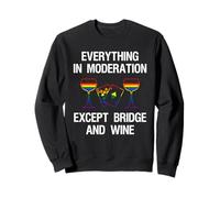 Carte Humoristique avec Citation Arc-en-Ciel Bridge and Wine Sweatshirt