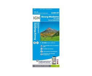 Carte IGN Bourg-Madame 2249OT Bleu TU