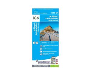 Carte IGN Le Mont-Saint-Michel 1215OT Bleu TU