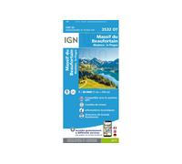 IGN Carte 3532OT Massif du Beaufortain – Moutiers La Plagne 1:25 000