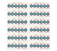 Carte Indicatrice D’humidité 50 Pièces à 6 Points | Papier Absorbant, Détection Continue, Technologie de Couleur Stable, pour Collections Précieuses et Biens Sensibles