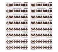 Carte Indicatrice D'humidité à 9 Points 10-90%, 40 Pièces | Changement Visuel des Seuils, Format Fin et Léger, pour Pcb et Bacs de Composants