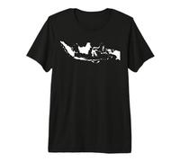 Carte indonésienne : Motif emblématique de l'archipel T-Shirt Haut de Gamme
