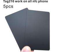 Carte intelligente Rfid pour contrôle d'accès d'hôtel,14443A IC 1K s50,13.56mhz,noir et bleu,faible coût - Type 5pcs tag216 chip #B