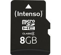 Carte Intenso 8 GB microSDHC Class 4 avec adaptateur SD