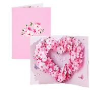 Carte Invitation Mariage Carte de vœux Pop-up avec enveloppe, carte postale à fleurs, cartes d'anniversaire, cadeaux saint-valentin, décoration créative for la maison Universel(Sakura Love)