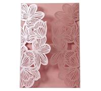 Carte Invitation Mariage Carte D'invitation De Mariage En Papier Blanc, 10/20 Pièces, Couverture Vœux, Cadeau D'anniversaire, Fournitures Décoration For Fête Fiançailles Et pour les Fêtes(Pink,10pcs)