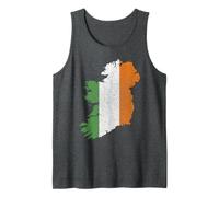 Carte irlandaise et drapeau de l'Irlande Patrimoine de la Saint-Patrick Débardeur