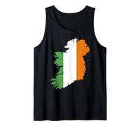Carte irlandaise et drapeau de l'Irlande Patrimoine de la Saint-Patrick Débardeur