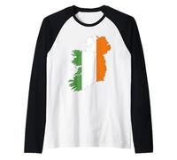 Carte irlandaise et drapeau de l'Irlande Patrimoine de la Saint-Patrick Manche Raglan