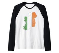 Carte irlandaise et drapeau de l'Irlande Patrimoine de la Saint-Patrick Manche Raglan