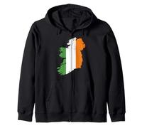 Carte irlandaise et drapeau de l'Irlande Patrimoine de la Saint-Patrick Sweat à Capuche
