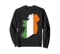 Carte irlandaise et drapeau de l'Irlande Patrimoine de la Saint-Patrick Sweatshirt