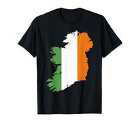 Carte irlandaise et drapeau de l'Irlande Patrimoine de la Saint-Patrick T-Shirt